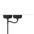 vidaXL ezüst rozsdamentes acél dupla konyhamosogató 1200x600x155 mm