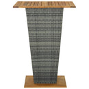 vidaXL szürke polyrattan és tömör akácfa bárasztal 80 x 80 x 110 cm