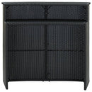vidaXL fekete polyrattan kerti bárasztal 120 x 55 x 110 cm