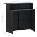 vidaXL fekete polyrattan kerti bárasztal 120 x 55 x 110 cm