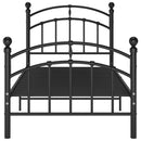 vidaXL fekete fém ágykeret 100 x 200 cm