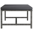 vidaXL szürke polyrattan elemes lábtartó párnával