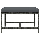 vidaXL szürke polyrattan elemes lábtartó párnával