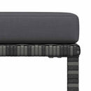 vidaXL szürke polyrattan elemes lábtartó párnával