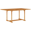 vidaXL tömör tíkfa kerti asztal 150 x 90 x 75 cm
