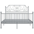 vidaXL szürke fém ágykeret matrac nélkül 140 x 200 cm