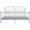 vidaXL szürke fém ágykeret 180 x 200 cm