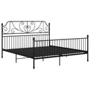vidaXL fekete fém ágykeret 200 x 200 cm