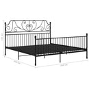 vidaXL fekete fém ágykeret 200 x 200 cm
