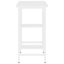 vidaXL fehér MDF és fém számítógépasztal 80 x 40 x 72 cm