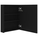 vidaXL fekete LED-es tükrös fürdőszobaszekrény 50 x 14 x 60 cm