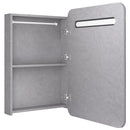 vidaXL betonszürke LED-es tükrös fürdőszobaszekrény 60 x 11 x 80 cm