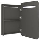 vidaXL antracitszürke LED-es tükrös fürdőszobaszekrény 60x11x80 cm