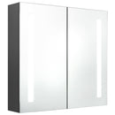 vidaXL betonszürke LED-es tükrös fürdőszobaszekrény 62 x 14 x 60 cm