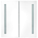 vidaXL betonszürke LED-es tükrös fürdőszobaszekrény 62 x 14 x 60 cm