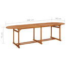 vidaXL tömör akácfa kerti étkezőasztal 280 x 90 x 75 cm