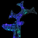 vidaXL akril karácsonyi rénszarvas dekoráció 90 LED-del 60x16x100 cm