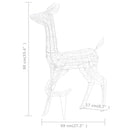 vidaXL 160 LED-es meleg fehér akril karácsonyi rénszarvascsalád