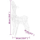 vidaXL 160 LED-es kék akril karácsonyi rénszarvascsalád