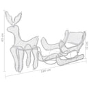 vidaXL karácsonyi rénszarvasos-szános hálós díszvilágítás 432 LED-del