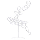 vidaXL hideg fehér akril karácsonyi repülő rénszarvas/szán 260x21x87cm