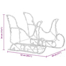 vidaXL akril rénszarvasos-szános karácsonyi dísz 160 LED-del 130 cm