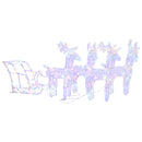 vidaXL akril rénszarvasok és szán karácsonyi dekoráció 280x28x55 cm