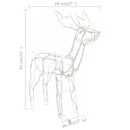 vidaXL 3 részes karácsonyi rénszarvas díszvilágítás 229 LED-del