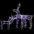 vidaXL 3 részes karácsonyi rénszarvas díszvilágítás 229 LED-del