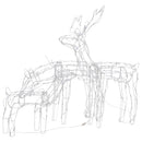 vidaXL 3 részes karácsonyi rénszarvas díszvilágítás 229 LED-del