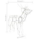 vidaXL 3 részes karácsonyi rénszarvas díszvilágítás 229 LED-del