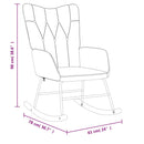 vidaXL fekete szövet hintaszék