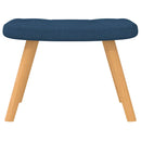 vidaXL kék szövet hintaszék lábtartóval