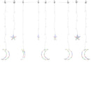 vidaXL csillag és hold fényfüzér 138 színes LED-del és távirányítóval