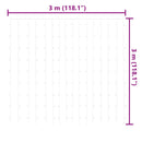 vidaXL 8 funkciós kék fényfüggöny 300 LED-del 3 x 3 m