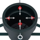 vidaXL fekete karácsonyfatalp 46 x 46 x 19 cm