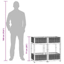 vidaXL polipropilén magaságyás 80 x 40 x 71 cm