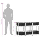 vidaXL polipropilén magaságyás 120 x 40 x 71 cm