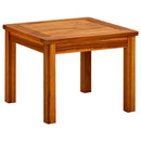 vidaXL tömör akácfa kerti dohányzóasztal 45 x 45 x 36 cm
