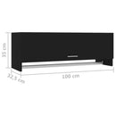 vidaXL fekete szerelt fa ruhásszekrény 100 x 32,5 x 35 cm