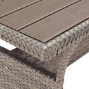 vidaXL szürke polyrattan kerti asztal 120 x 70 x 66 cm