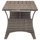 vidaXL szürke polyrattan kerti asztal 120 x 70 x 66 cm