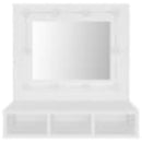 vidaXL fehér tükrös szekrény LED-ekkel 60 x 31,5 x 62 cm