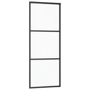 vidaXL ESG üveg és alumínium tolóajtó fémszerelvény-szettel 76x205 cm