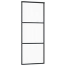 vidaXL ESG üveg és alumínium tolóajtó fémszerelvény-szettel 76x205 cm