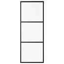 vidaXL ESG üveg és alumínium tolóajtó fémszerelvény-szettel 76x205 cm