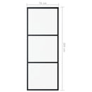vidaXL ESG üveg és alumínium tolóajtó fémszerelvény-szettel 76x205 cm