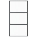 vidaXL ESG üveg és alumínium tolóajtó fémszerelvény-szettel 102x205 cm