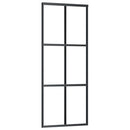 vidaXL ESG üveg és alumínium tolóajtó fémszerelvény-szettel 76x205 cm