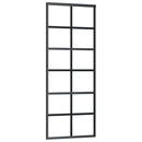 vidaXL ESG üveg és alumínium tolóajtó fémszerelvény-szettel 76x205 cm